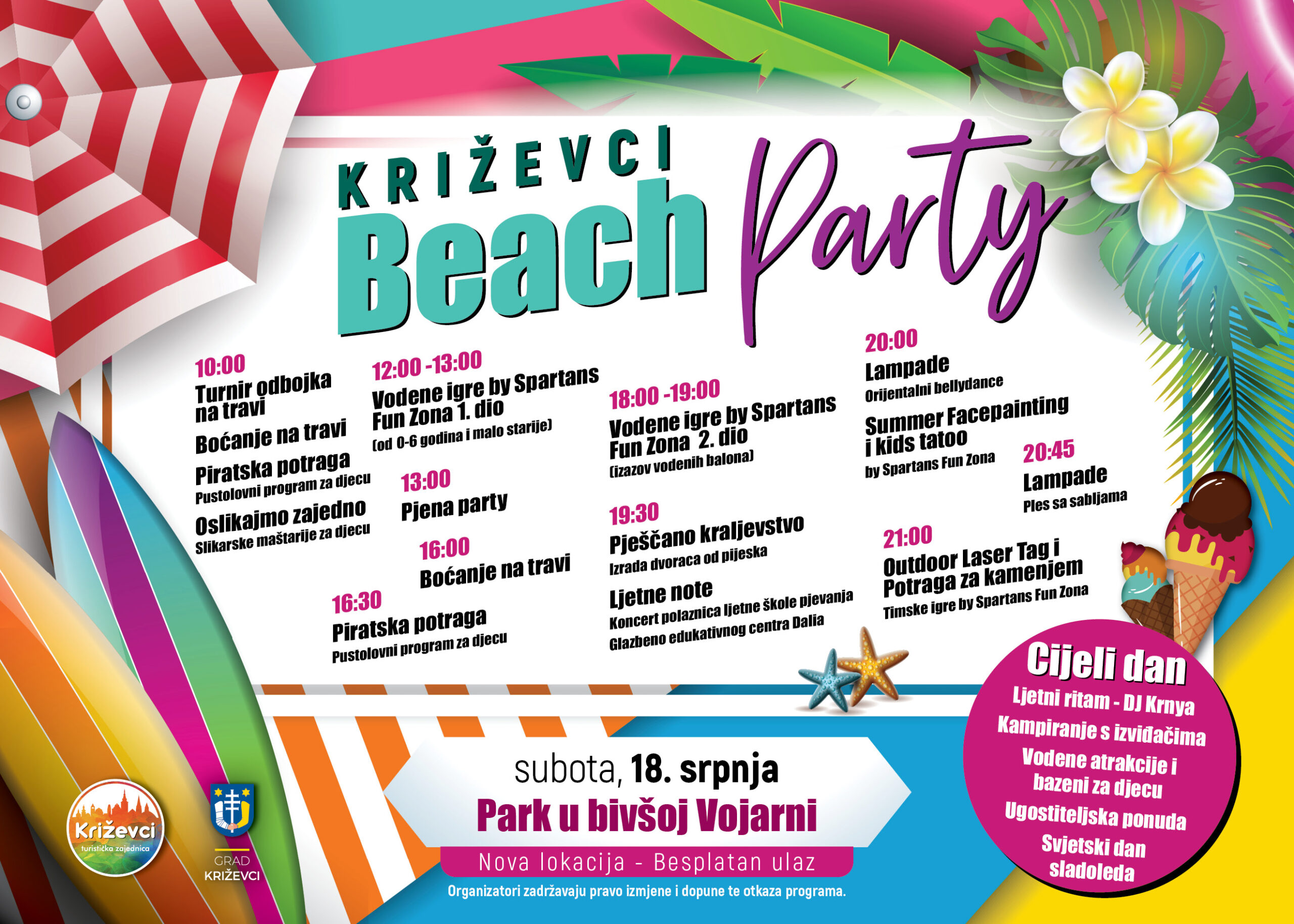 Križevci Beach Party seli na novu lokaciju – vodene igre, sport i zabava za sve generacije