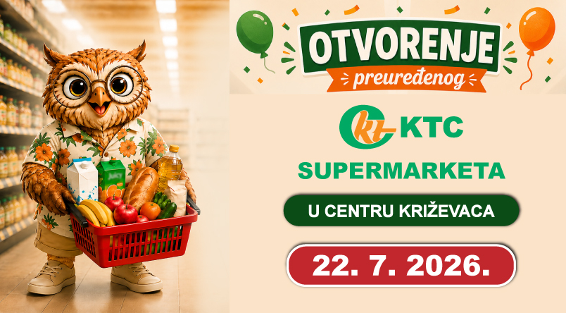 Uskoro ponovno s vama! KTC supermarket u centru Križevaca otvara vrata u potpuno novom ruhu